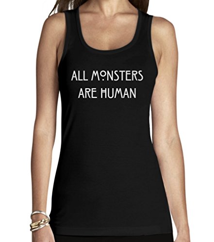 All Monsters Are Human Damen Schwarz Large Tank Top - Bedruckte Fun Shirts von Shirtgeil