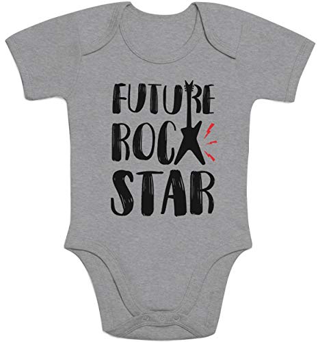 Baby Body Musik Geschenk Future Rock Star Baby Jungen Mädchen 12-18 Monate Grau von Shirtgeil