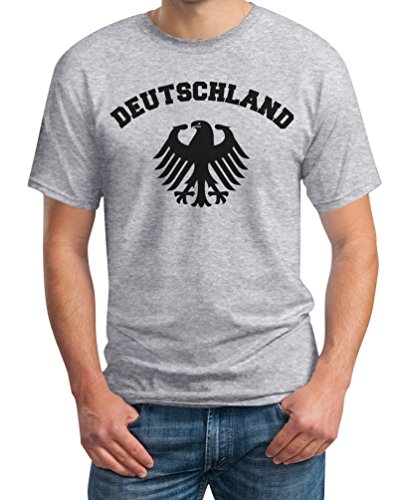 Deutschland Adler Deutsches Fan Shirt T-Shirt M Grau von Shirtgeil