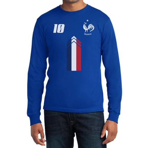 Frankreich Fanartikel Fanshirt Männer Fußball EM 2024 Langarm T-Shirt XX-Large Blau Frankreich Fanartikel Fanshirt Männer Fußball EM 2024 Langarm T-Shirt XX-Large Blau von Shirtgeil