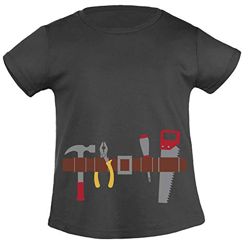 Handwerker Gürtel Kostüm Geschenk Jungs Mädchen T-Shirt 104 Schwarz von Shirtgeil