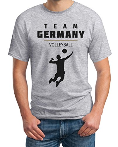 Herren Volleyball Team Germany Olympische Spiele T-Shirt L Grau von Shirtgeil