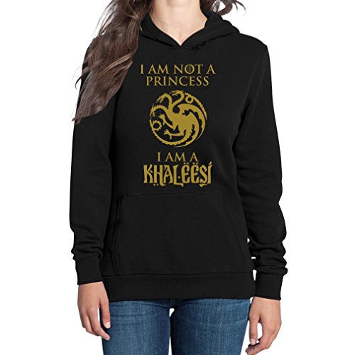 I'm not a Princess - I'm a Khaleesi GOT Damen Kapuzenpullover Hoodie XX-Large Schwarz von Shirtgeil