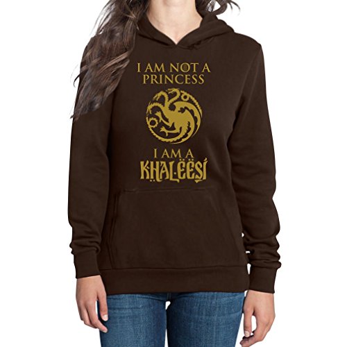 I'm not a Princess - I'm a Khaleesi GOT Damen Kapuzenpullover Hoodie XXXX-Large Braun von Shirtgeil