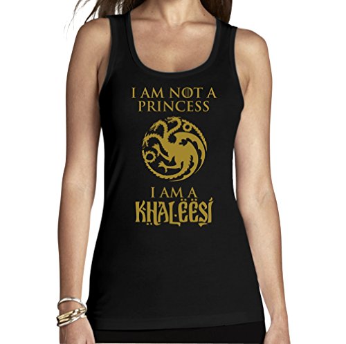 I'm not a Princess - I'm a Khaleesi GOT Frauen Tank Top Medium Schwarz von Shirtgeil