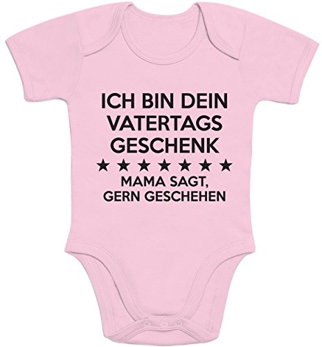 Shirtgeil Baby Body Papa Ich Bin Dein Vatertagsgeschenk Mama SAGT Gern Geschehen Kurzarm Strampler 0-3 Monate Rosa von Shirtgeil