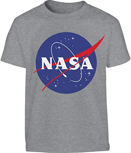 Jungen TShirt NASA Logo Space Raumfahrt Kinder Outfit Kinder und Teenager T-Shirt 152 Grau von Shirtgeil