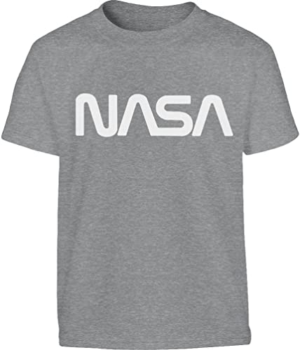 Jungen Tshirt NASA Nerds & Geeks Motiv - Space Worm Logo Kinder und Teenager T-Shirt 152 Grau von Shirtgeil