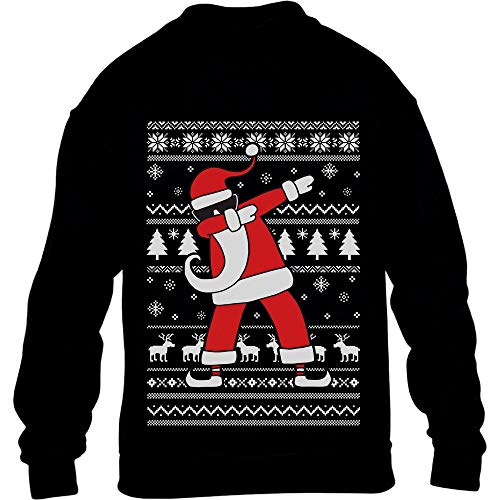 Pullover Jungen Kids Weihnachten Geschenk Dab vom Weihnachtsmann Kinder Sweatshirt Mädchen M 128 Schwarz von Shirtgeil