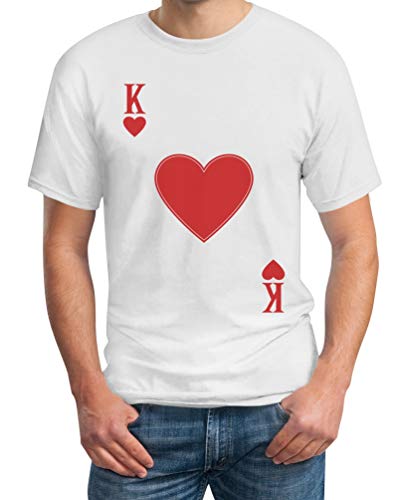 Karneval & Faschings Kartenspiel Kostüm Karte King Herren T-Shirt 3XL Weiß von Shirtgeil