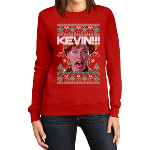 Kevin - Allein Zu Haus! - Lustiges Weihnachtsdesign für Feiertagsfans Frauen Sweatshirt Medium Rot von Shirtgeil