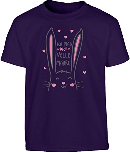 Kids Geschenkidee Ostern - Ich Mag Dich Volle Möhre Kinder T-Shirt 146 Lila von Shirtgeil