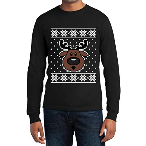 Langarmshirt Herren Geschenk Weihnachten Rudolph Rudolf Rentier T-Shirt XX-Large Schwarz Langarmshirt Herren Geschenk Weihnachten Rudolph Rudolf Rentier T-Shirt XX-Large Schwarz von Shirtgeil