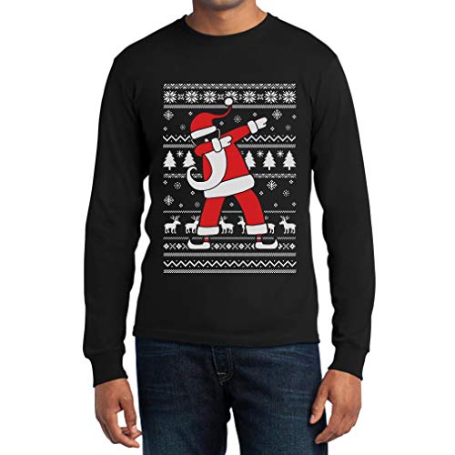 Langarmshirt Herren Weihnachten Dab vom Weihnachtsmann Langarm Männer T-Shirt Small Schwarz von Shirtgeil