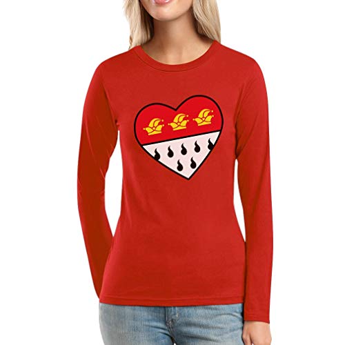 Love Köln Herz Wappen Hofnarr - Karneval Fasching Frauen Langarm-T-Shirt Medium Rot von Shirtgeil