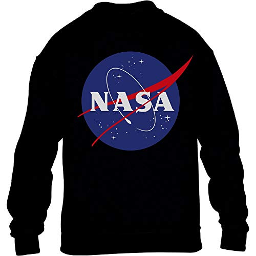 NASA Logo Space Raumfahrt Kinder Outfit Kinder Pullover Sweatshirt 128 Schwarz von Shirtgeil