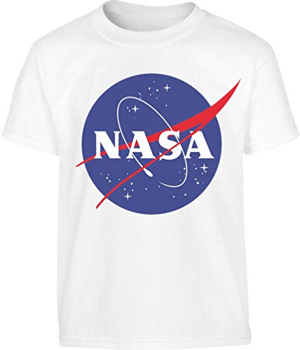 Jungen Tshirt NASA Logo Space Raumfahrt Kinder Outfit Kinder und Teenager T-Shirt 164 Weiß von Shirtgeil