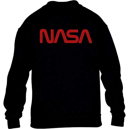 NASA Space Worm Logo Nerds & Geeks Motiv Kinder Pullover Sweatshirt 140 Schwarz von Shirtgeil