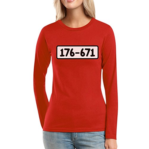 Panzerknacker Shirt Kostüm Karneval Fasching Frauen Langarm-T-Shirt XX-Large Rot von Shirtgeil
