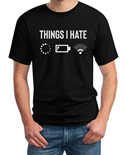 Programmierer Computer Gamer Geschenke - Things I Hate Herren T-Shirt 5XL Schwarz von Shirtgeil