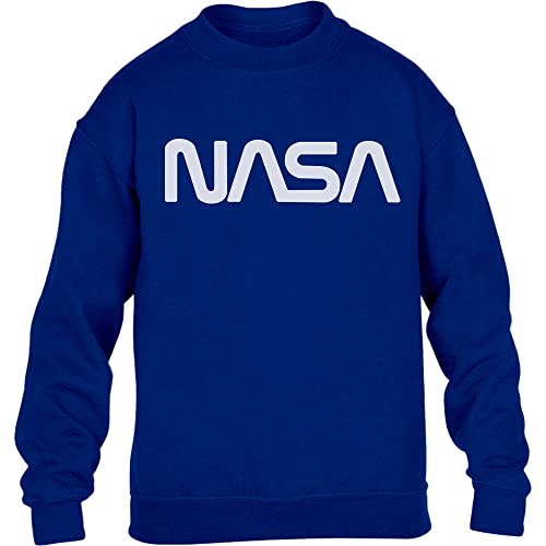 Pullover Jungen NASA Nerds & Geeks Motiv - Space Worm Logo Sweatshirt Mädchen 104 Blau von Shirtgeil