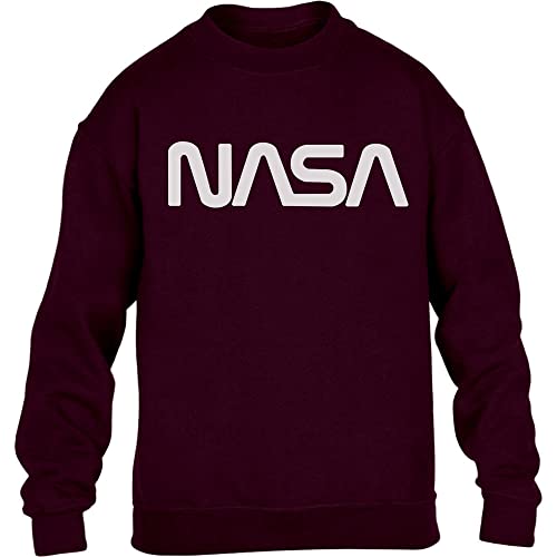 Pullover Jungen NASA Nerds & Geeks Motiv - Space Worm Logo Sweatshirt Mädchen 152 Kastanienbraun von Shirtgeil