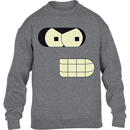 Roboter Faschingskostüme Karneval Kostüm Kinder Pullover Sweatshirt 116 Grau von Shirtgeil