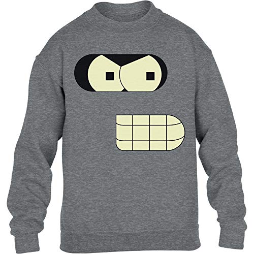 Roboter Faschingskostüme Karneval Kostüm Kinder Pullover Sweatshirt 140 Grau von Shirtgeil