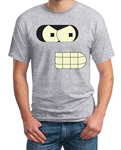 Roboter Männer Faschingskostüme Karneval Kostüm Herren T-Shirt 3XL Grau von Shirtgeil