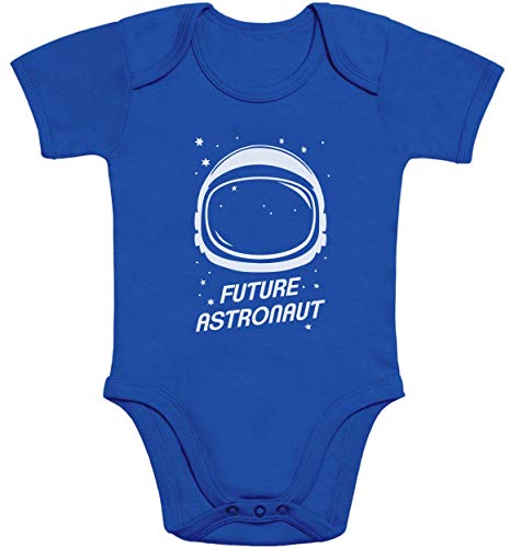 Shirtgeil Baby Body Astronauten Kleidung - Future Astronaut Strampler Kurzarm 3-6 Monate Blau von Shirtgeil