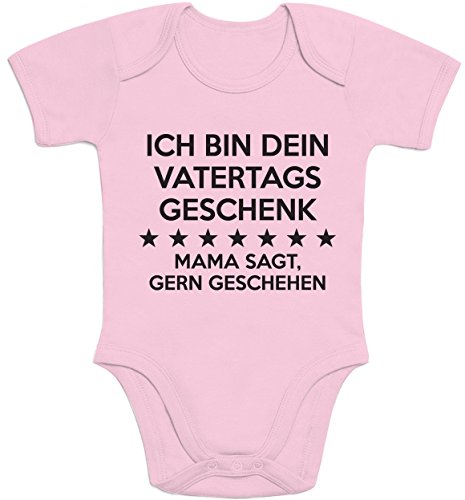 Shirtgeil Baby Body Papa Ich Bin Dein Vatertagsgeschenk Mama SAGT Gern Geschehen Kurzarm Strampler 3-6 Monate Rosa von Shirtgeil
