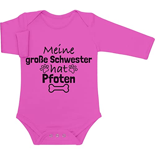 Shirtgeil Meine große Schwester hat Pfoten Geschenk Baby Langarm Body Newborn wow rosa Shirtgeil Meine große Schwester hat Pfoten Geschenk Baby Langarm Body Newborn wow rosa von Shirtgeil