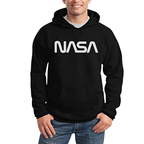 Shirtgeil NASA Nerds & Geeks Motiv - Space Worm Logo Kapuzenpullover Hoodie X-Large Schwarz von Shirtgeil