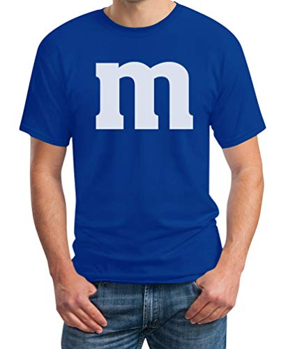 T-Shirt Herren M Outfit Herren Karneval Fasching Gruppen-Kostüme Männer Tshirt 3XL Blau von Shirtgeil