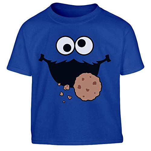 Süßes Karneval & Fasching Keksmonster Krümel Kostüm Jungen Kinder T-Shirt 146 Blau von Shirtgeil