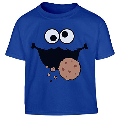 Jungen Tshirt Süßes Karneval & Fasching Keksmonster Krümel Kostüm Kinder T-Shirt Junge 104 Blau von Shirtgeil