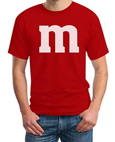 T-Shirt Herren M Outfit Herren Karneval Fasching Gruppen-Kostüme Männer Tshirt XL Rot von Shirtgeil