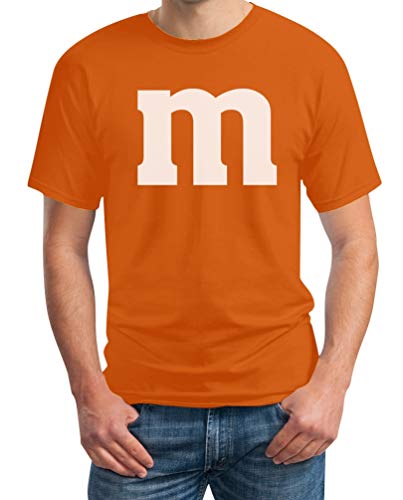 T-Shirt Herren M Outfit Herren Karneval Fasching Gruppen-Kostüme Männer Tshirt XL Orange von Shirtgeil