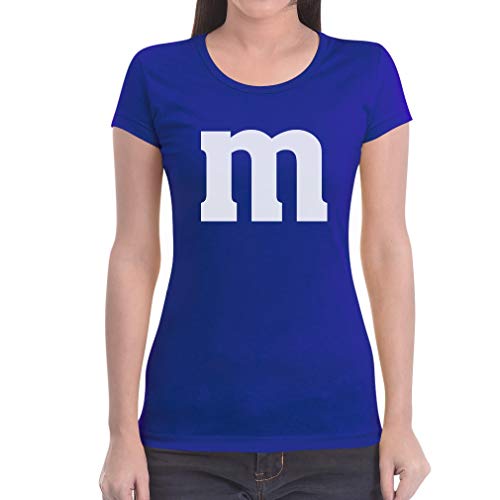 T-Shirt Damen Süßes Outfit m Damen Karneval Fasching JGA Gruppen-Kostüme Frauen Tshirt Slim Fit X-Large Blau von Shirtgeil