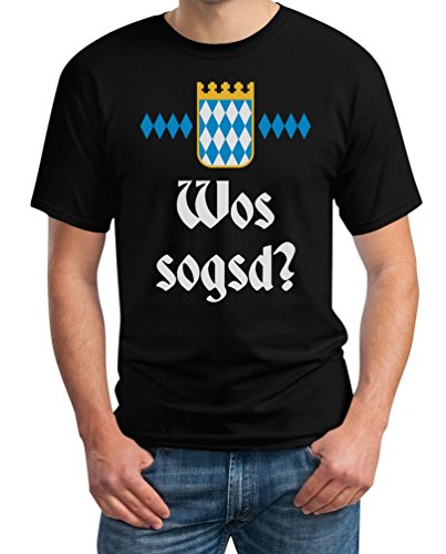 T-Shirt Herren Oktoberfest Wiesn Outfit - WOS Sogsd? Männer Tshirt L Schwarz von Shirtgeil