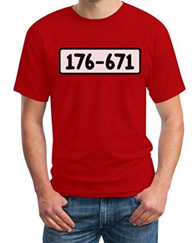 T-Shirt Herren Panzerknacker Shirt Kostüm Karneval Fasching Tshirt Mann XX-Large Rot von Shirtgeil