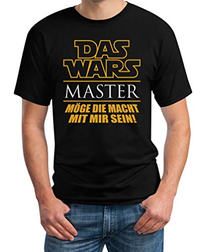 T-Shirt Herren Uni - Das Wars - Master - Geschenk zum Abschluss Männer Tshirt L Schwarz von Shirtgeil