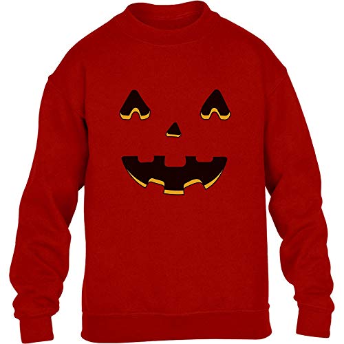 T Shirt Kinder Kürbis Halloween Kostüm Kinder Pullover Sweatshirt XS 110/116 Rot von Shirtgeil