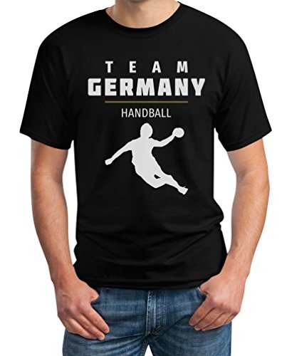 Team Germany Handball Fan Shirt Olympische Spiele T-Shirt XXL Schwarz von Shirtgeil