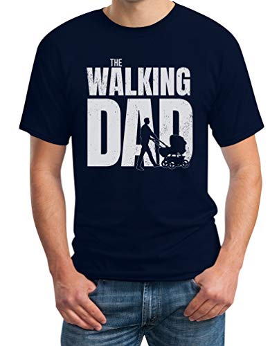 Herren T-Shirt - The Walking Dad Papa Tshirt M Marineblau von Shirtgeil