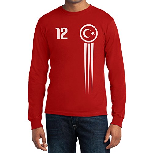 Türkei Türkiye Trikot Fanshirt WM 2022 Fanartikel WM Langarm T-Shirt X-Large Rot von Shirtgeil