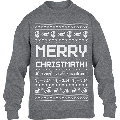 Ugly Merry ChristMath Kinder Weihnachtspullover Kinder Pullover Sweatshirt 140 Grau von Shirtgeil