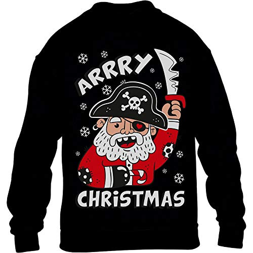 Ugly Xmas Arrry Christmas Piraten Weihnachtspullover Kinder Pullover Sweatshirt 140 Schwarz von Shirtgeil