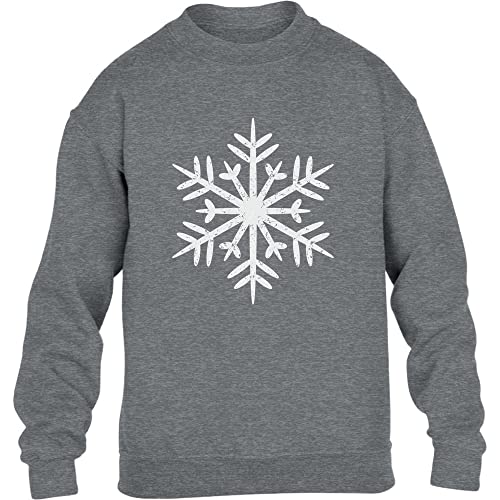 Winter Schneeflocke Geschenke für Kinder Kinder Pullover Sweatshirt L 140Grau von Shirtgeil