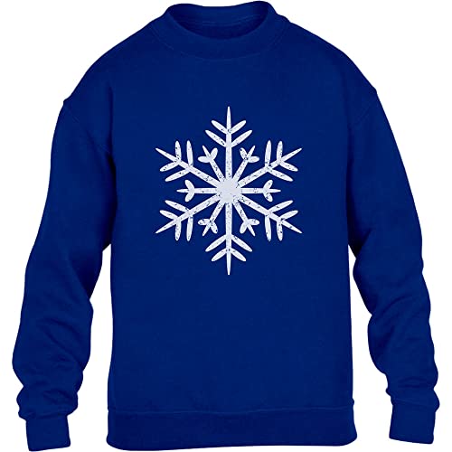 Winter Schneeflocke Geschenke für Kinder Kinder Pullover Sweatshirt S 116 Blau von Shirtgeil